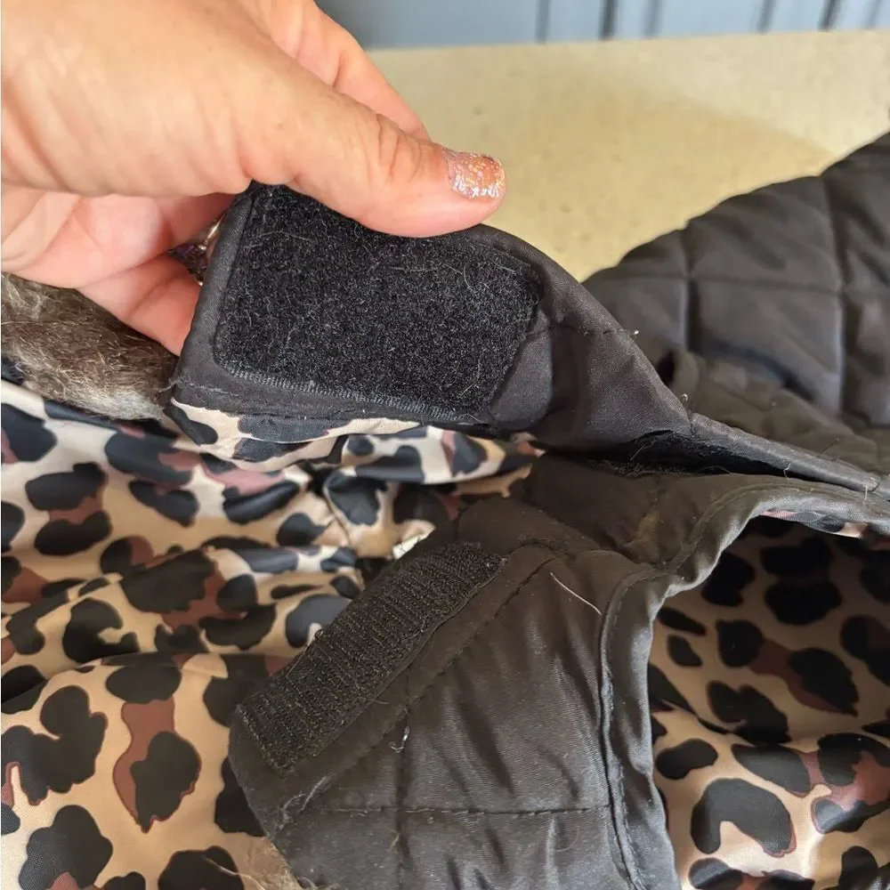 Dog Quilted Black Jacket with Hood by Barkeley and Finn